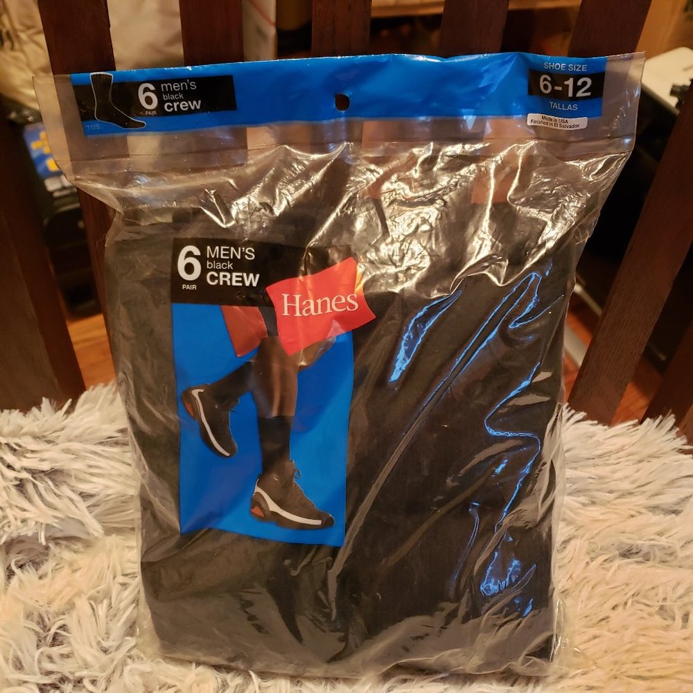 Men's Black Crew Socks